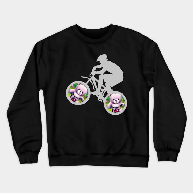 Bike Riding Crewneck Sweatshirt by KC Morcom aka KCM Gems n Bling aka KCM Inspirations